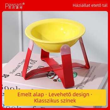 PAWSARTI Görbe élű kerámia macska etetőtál MGYSC022