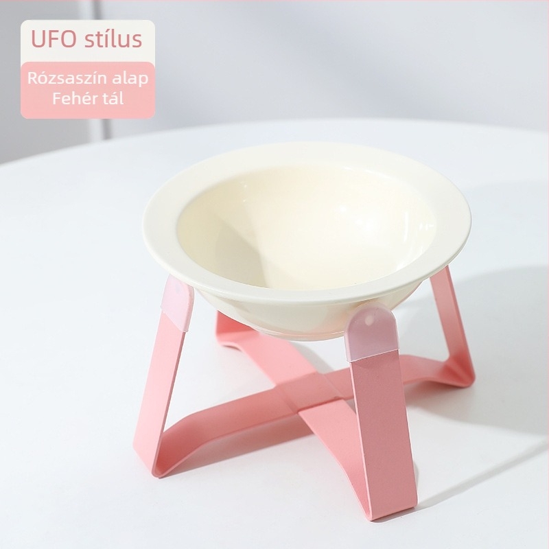 PAWSARTI Görbe élű kerámia macska etetőtál MGYSC022