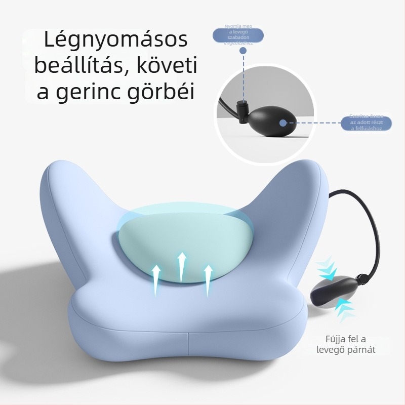 Memóriahabos ágyéki párna – irodai ergonómikus hátsó támasz párna, szív alakú mintázat, poliészter huzat, varrt szövet, modern minimalista stílus