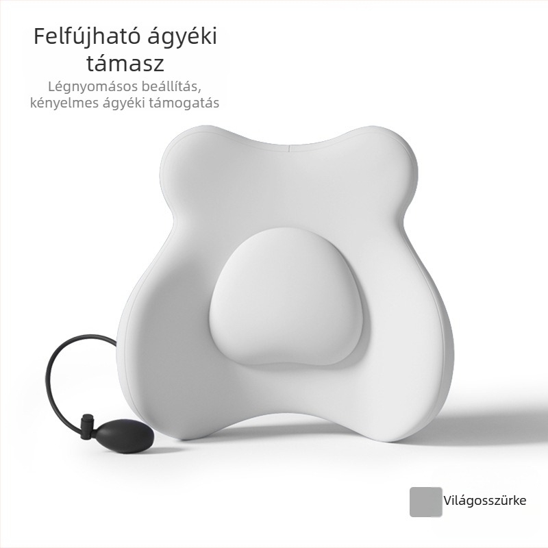 Memóriahabos ágyéki párna – irodai ergonómikus hátsó támasz párna, szív alakú mintázat, poliészter huzat, varrt szövet, modern minimalista stílus