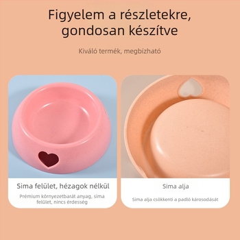 Macska tál anti-tip dizájnnal és nyak-támasztékkal, műanyag