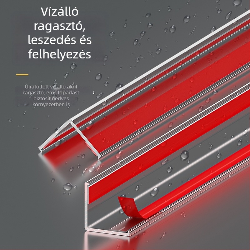 PVC sarokvédő, öntapadó, L-alakú élvédő profil, 3,35 m hosszú, kerámia csempék éléhez