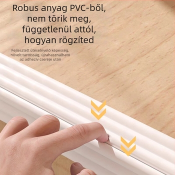 PVC üreges ütközőcsík az asztal élének védelére, öntapadós, 200 készlet
