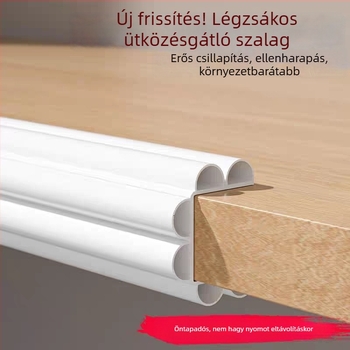 PVC üreges ütközőcsík az asztal élének védelére, öntapadós, 200 készlet