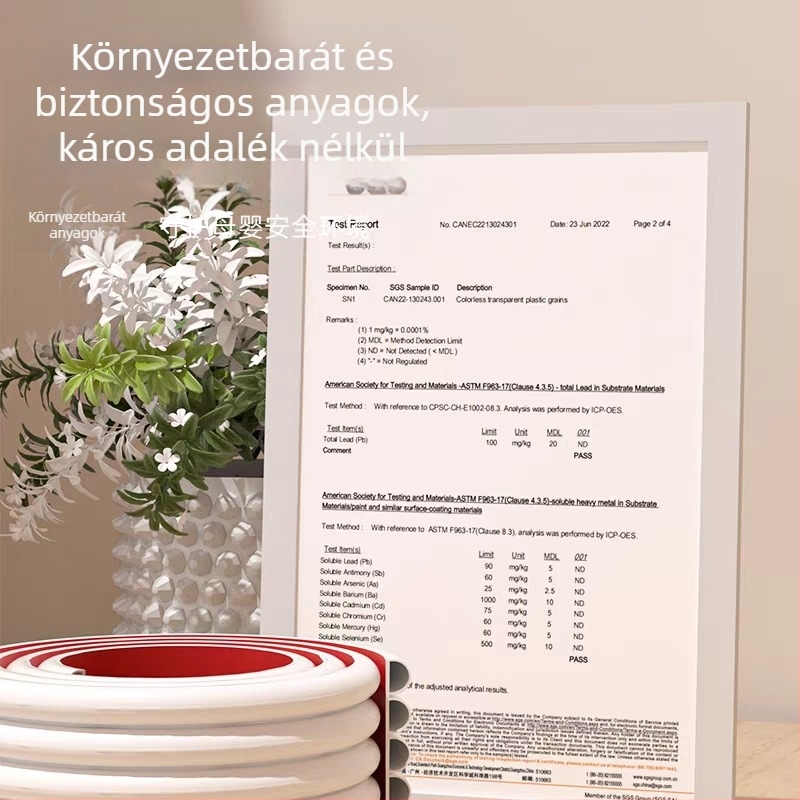 PVC üreges ütközőcsík az asztal élének védelére, öntapadós, 200 készlet