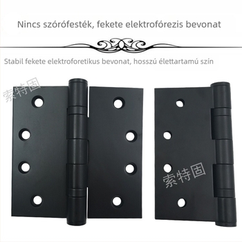 Rozsdamentes acél ajtópánt fa ajtóhoz — egyszerű stílus, polírozott + elektroplattázott felület, STG márka, rozsdamentes acélból készült