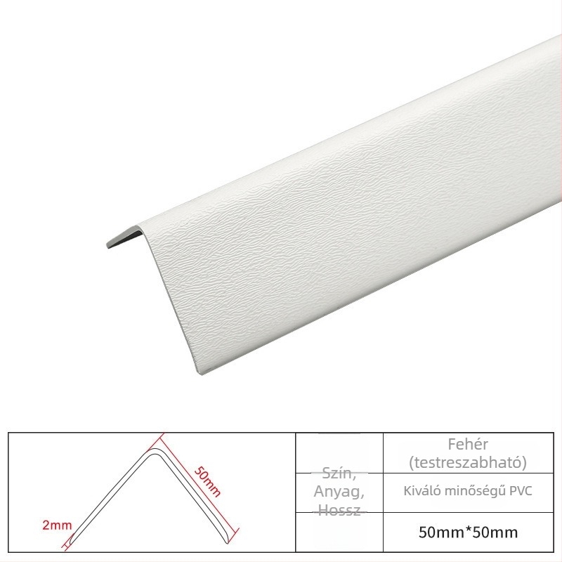 PVC műanyag sarokvédő falakhoz, kemény kivitelű, otthonok, kórházak és iskolák számára
