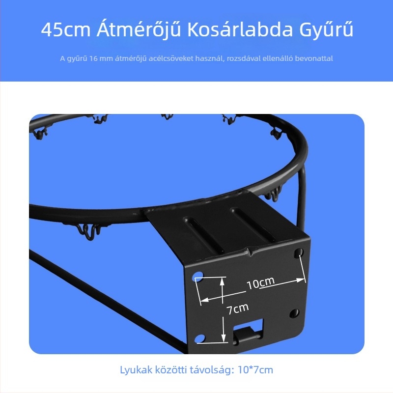 Szilárd kosárgyűrű, öntöttvas konstrukció, csőátmérő 16 mm, súly 3,25 kg, SOBALL