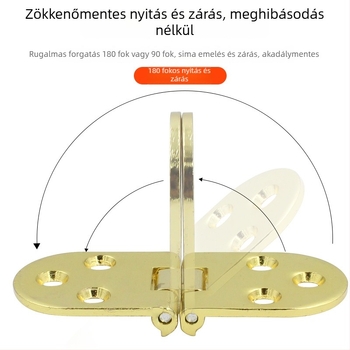 Vastag körasztal zsanér, összecsukható asztallap, modell 3+6, anyag: cink ötvözet/ rozsdamentes acél, fényes felület, modern minimális stílus