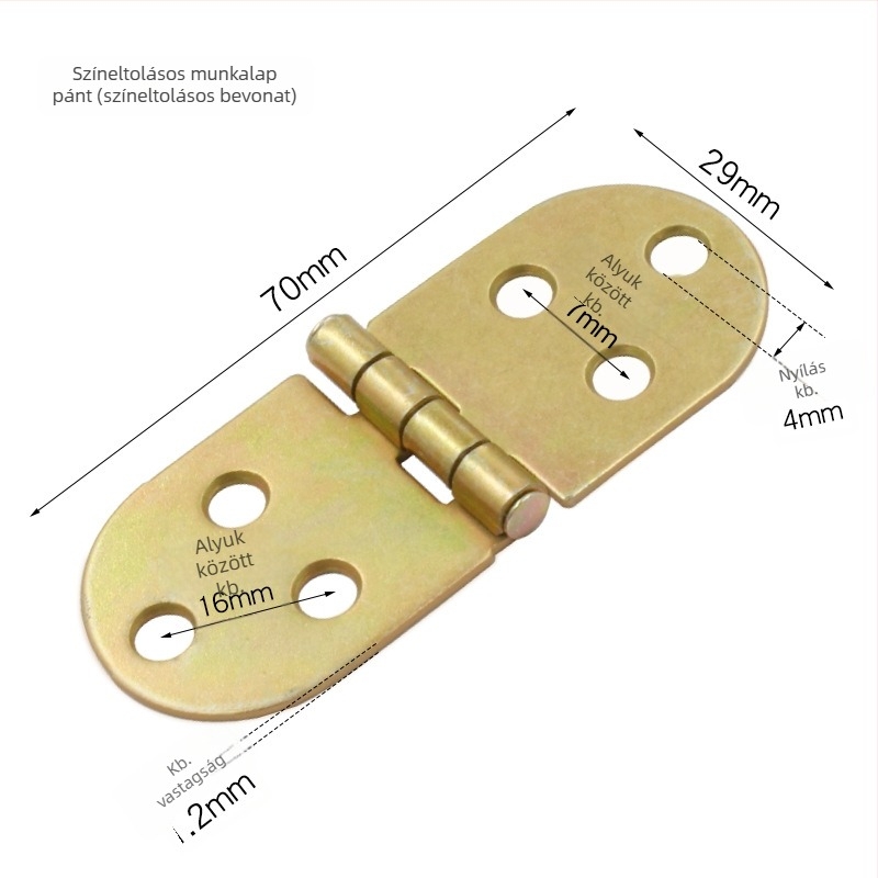 Vastag körasztal zsanér, összecsukható asztallap, modell 3+6, anyag: cink ötvözet/ rozsdamentes acél, fényes felület, modern minimális stílus