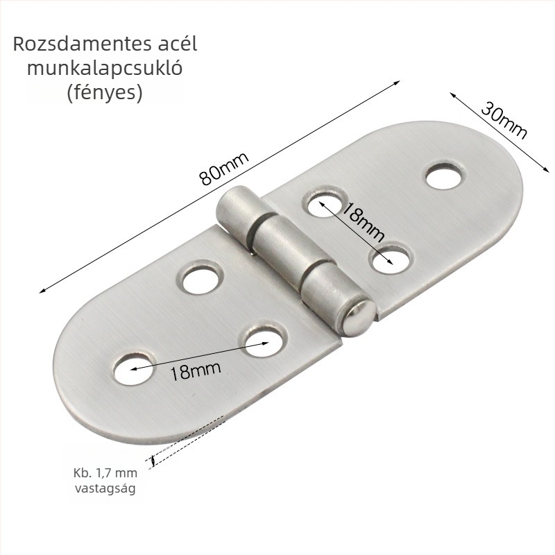 Vastag körasztal zsanér, összecsukható asztallap, modell 3+6, anyag: cink ötvözet/ rozsdamentes acél, fényes felület, modern minimális stílus