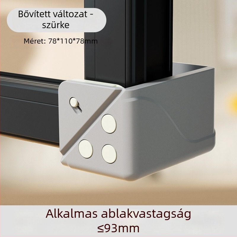 Teljes lefedésű alumínium ablak sarokvédő, ütközés elleni védelem, belső nyílású ablakokhoz, ajtó–ablak védőkészlet kettős mágnesekkel
