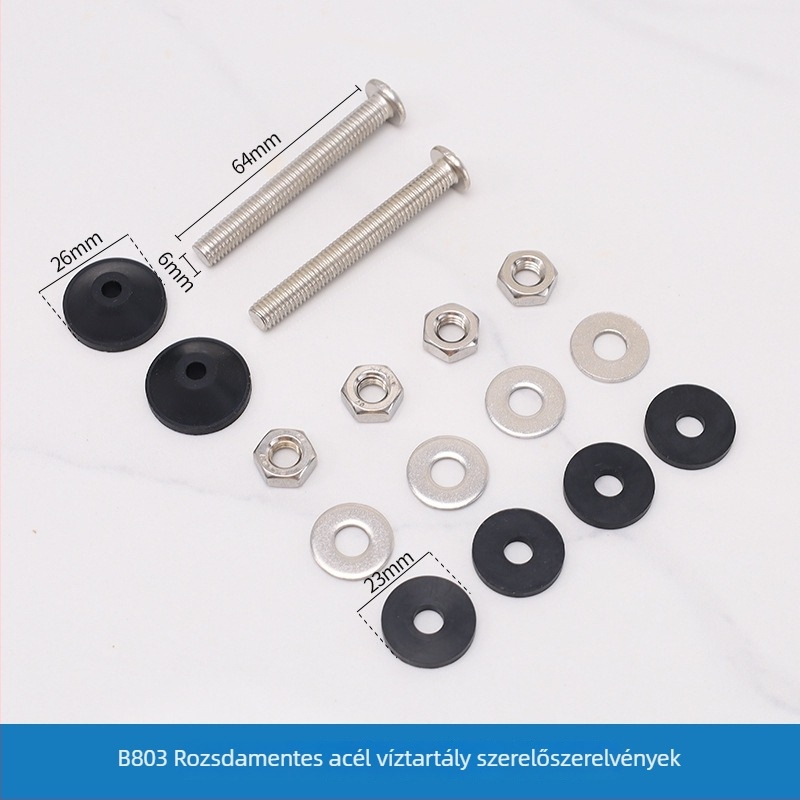 Split WC tartály fedél rögzítő csavar – réz és rozsdamentes acél, modellek B801/B802/B803/B804, márka Group Technology Bathroom, stílus Standard/Modern egyszerűség