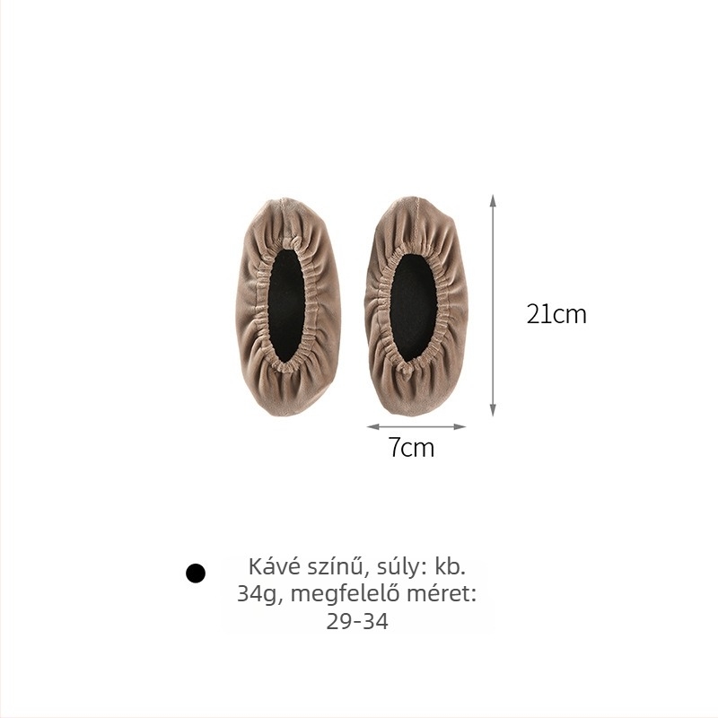 FaSoLa Velúr Háztartási Vastagított Papucsvédő – Belső használatra, csúszásmentes, kopásálló; Anyag: velúr; Csomagolás: 200 db.