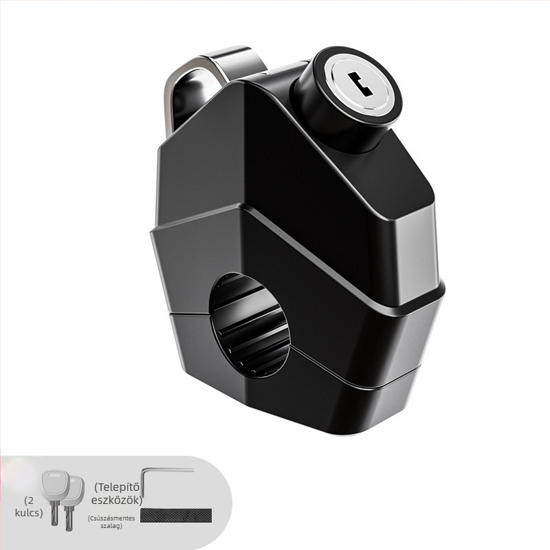 Sisak a sisakhoz elektromos motorkerékpárhoz — alumínium ötvözet, modell Dragon Head Handlebar Helmet Lock, illeszkedik 24 mm csőhöz, tömeg 246 g, márka Nanke