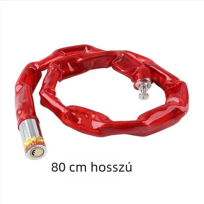 Rézmagos lánczár zár kerékpárokhoz, elektromos kerékpárokhoz és motorkerékpárokhoz; modell 1, cikkszám whm0723, csomagolás: OPP zacskó.