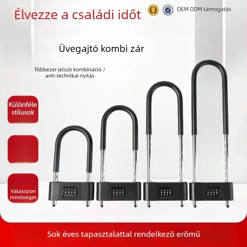 813 Jelszavas zár sorozat – Cink ötvözet ABS bevonattal – Otthoni használatra – Üveges dupla ajtókhoz és csúszóajtókhoz – Modern minimalista stílus