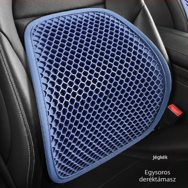 Autóüléshez való párna – légáteresztő gélháló, hűtőcellás gél és deréktámasz