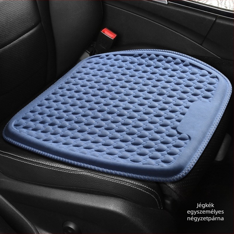 Autóüléshez való párna – légáteresztő gélháló, hűtőcellás gél és deréktámasz