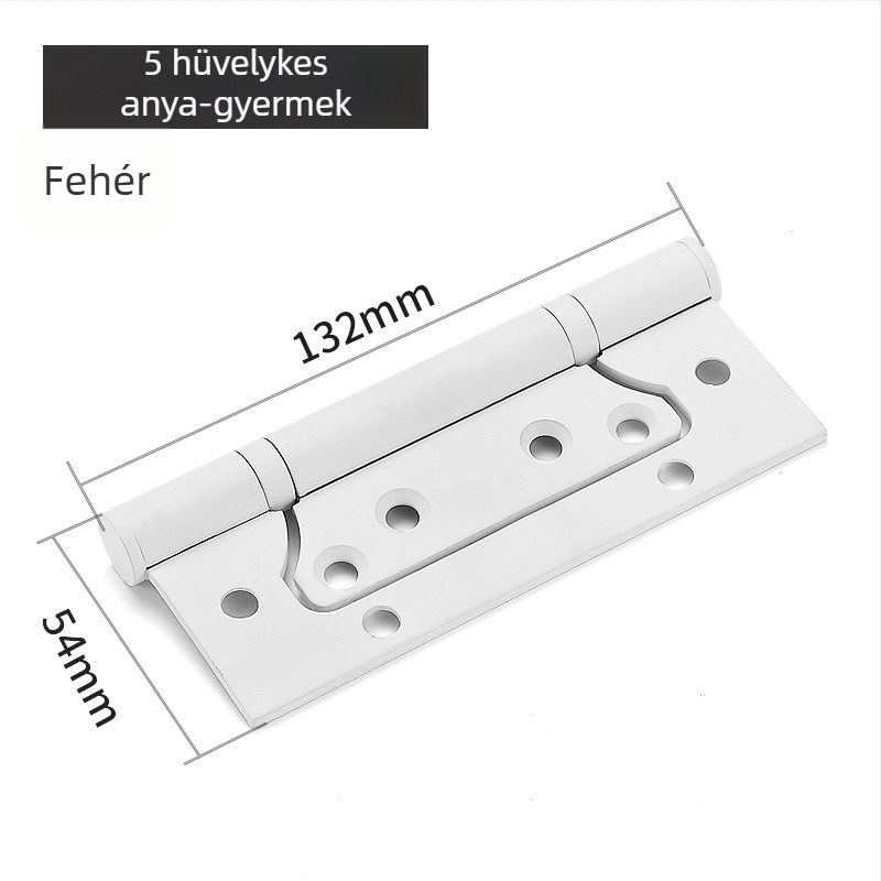 Ajtópánt 201-es rozsdamentes acélból, sík kivitel, horony nélküli, fa ajtókhoz