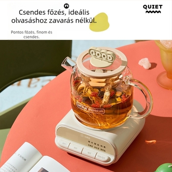 Egészségügyi kanna boroszilikát üvegből, 1 L kapacitás, 220V 500W, digitális termosztát, gombos vezérlés, modell F1