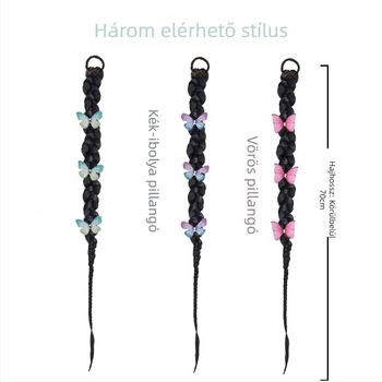 Paróka copf és fonott tincsekkel, klasszikus kínai Cheongsam stílusban, kézzel szőtt, hőálló rost, modell 0623