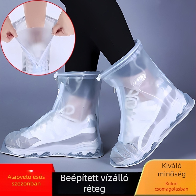 Cipővédők – Vastagított vízálló PVC, csúszásmentes és kopásálló, felnőtteknek és gyerekeknek (Vízálló; Csúszásmentes; Kopásálló; PVC)