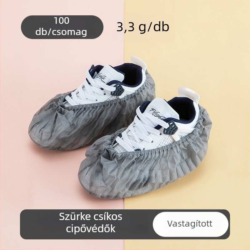 Egyszer használatos cipővédők vastag, nem szövött anyagból, légáteresztő, csúszásmentes, 300 g vastagság; 100 darab/csomag; otthoni használat