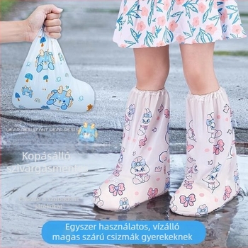 Egyszer használatos esővédő cipővédők gyerekeknek és diákoknak, vízálló, csúszásmentes, egyedi csomagolásban