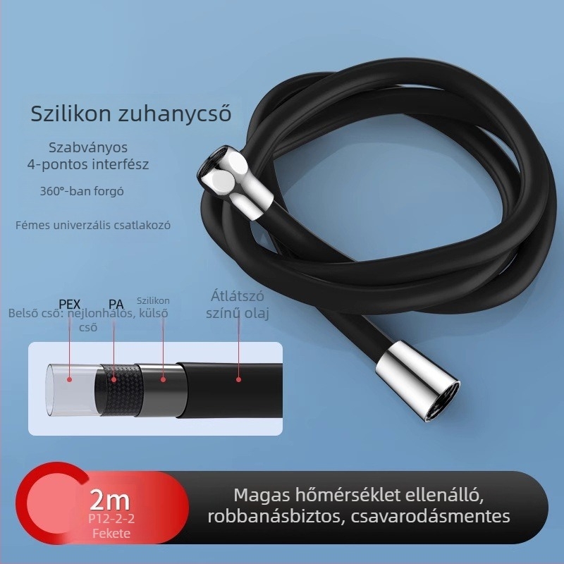 Szilikon zuhanycső, SE8696 modell, Zimani márka, könnyű luxus stílus