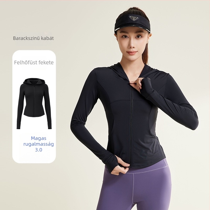 Női kapucnis UV-védelmi dzseki, UPF50+, könnyű és lélegző nylon anyagból