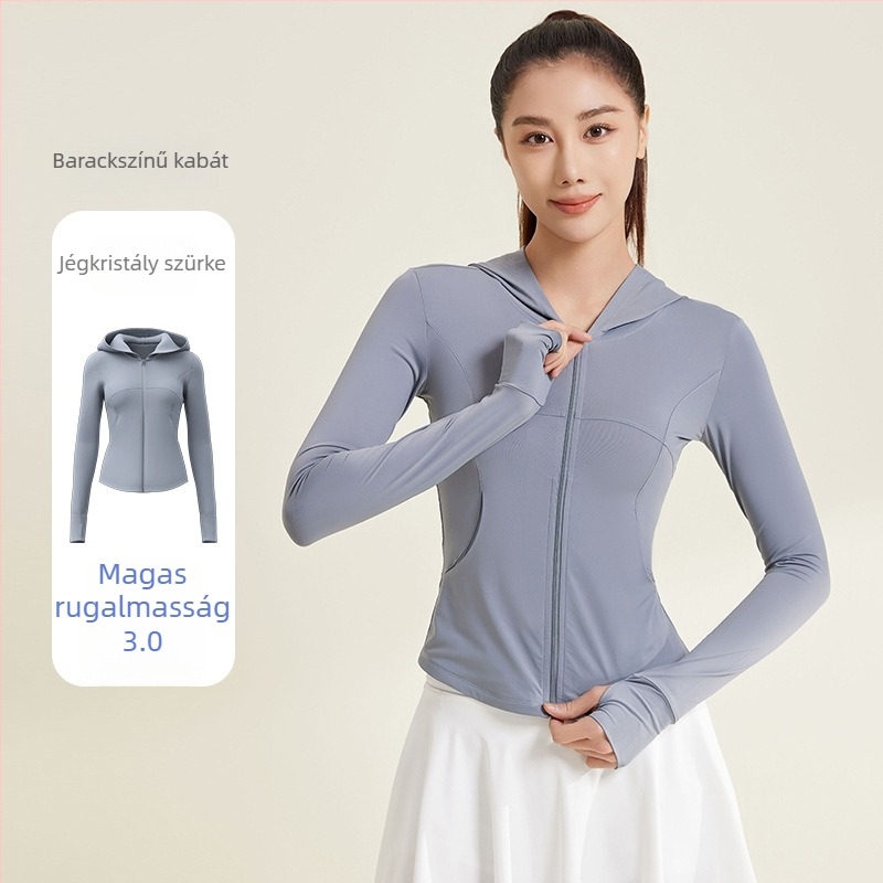 Női kapucnis UV-védelmi dzseki, UPF50+, könnyű és lélegző nylon anyagból