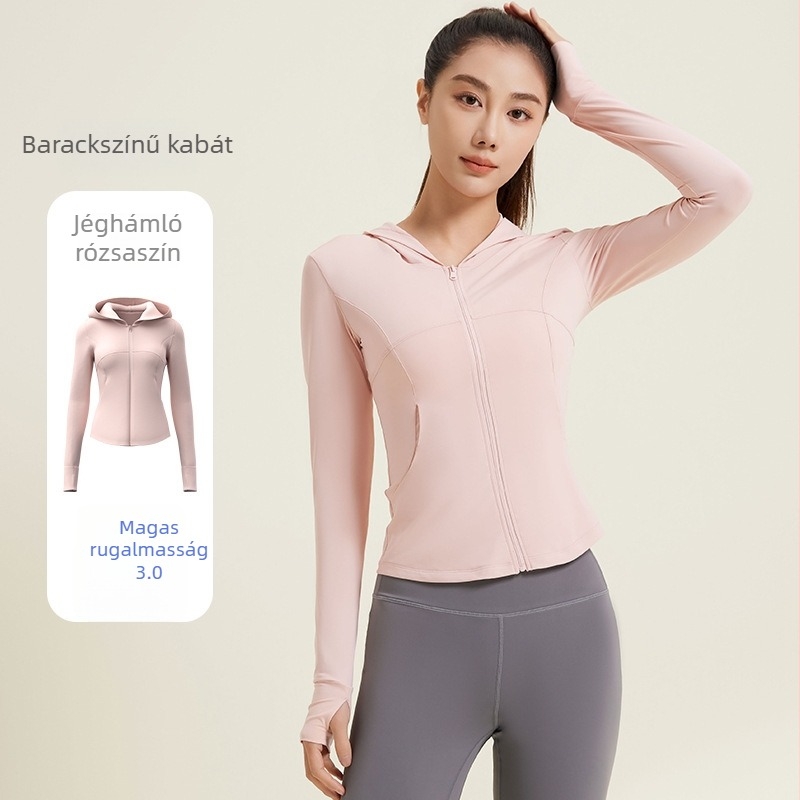 Női kapucnis UV-védelmi dzseki, UPF50+, könnyű és lélegző nylon anyagból