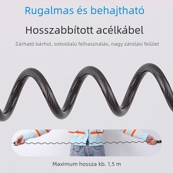 Kerékpárzár jelszóval, hordozható mini lánc zár, lopás elleni védelem, minimalist dizájn