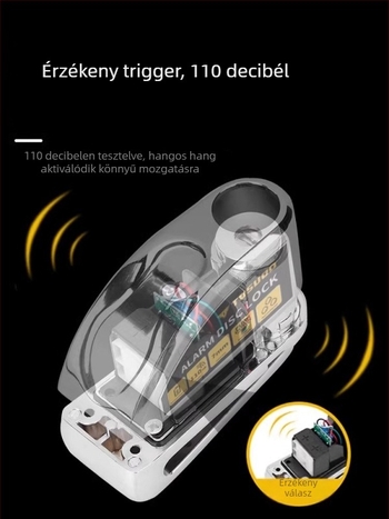 TOSUOD tárcsafék-zár riasztóval motorkerékpárok és kerékpárok számára (Anyag: ötvözött acél; Márka: TOSUOD; Alkalmas: motorkerékpárok és kerékpárok)