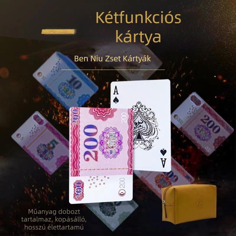 Benniu PVC Póker Zsetonok és Kártyák Csomagolással – Testreszabható Kártyajátékokhoz