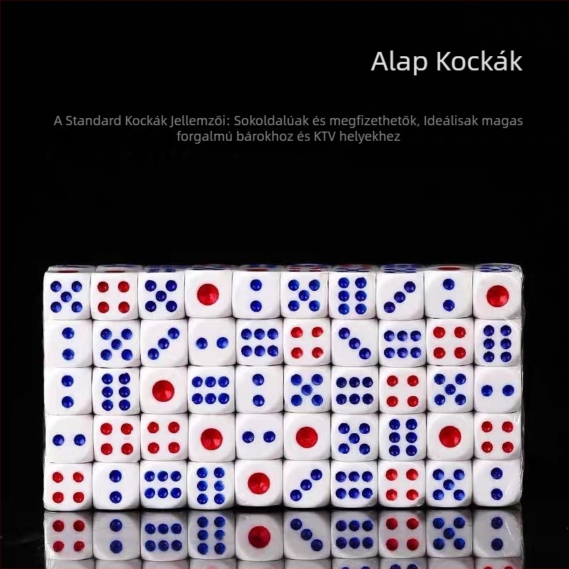 Melamin kockák, Yishun márka, 100 darab, fillet stílus, sakk és kártya játékokhoz