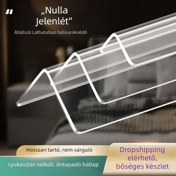 Átlátszó fal-sarkvédők, öntapadós, fúrás nélkül, dekoratív sarok matricák (Származás: Yiwu; Cikkszám: 12345678; Kereskedelmi kivitel: Igen; Márka: Egyéb; Importált: Nem)