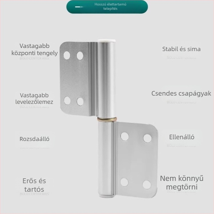 Rozsdamentes acél ajtópánt, HYMD modell, Márka: Neck Strength, Stílus: modern minimalizmus, Anyag: rozsdamentes acél