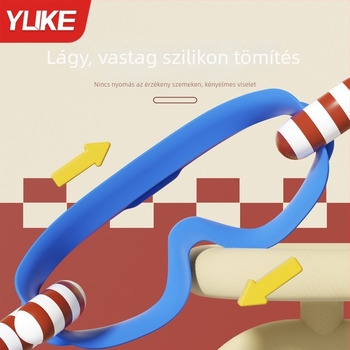 Gyerekeknek készült úszószemüveg párásodás elleni, vízálló, HD lencsék, nagy keret, polikarbonát lencsék