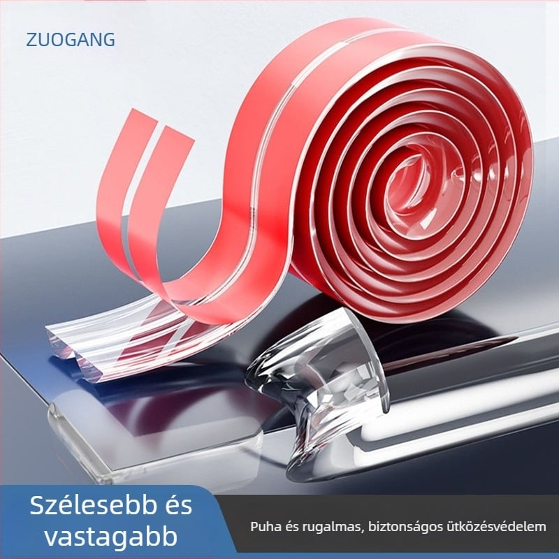 Zuo Gang átlátszó szilikon ütközésvédelmi szalag asztal éleihez és falak sarkaihoz, szagtalan