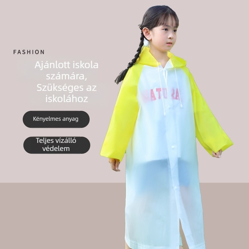 Gyerekek EVA esőköpenye - egyrészes dizájn, 16 denier vastagságú, túrázásra