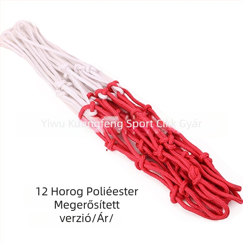 Nylon kosárlabda palánk háló versenyképes használatra, kompatibilis oszlopokkal és állványokkal, logónyomás nélkül