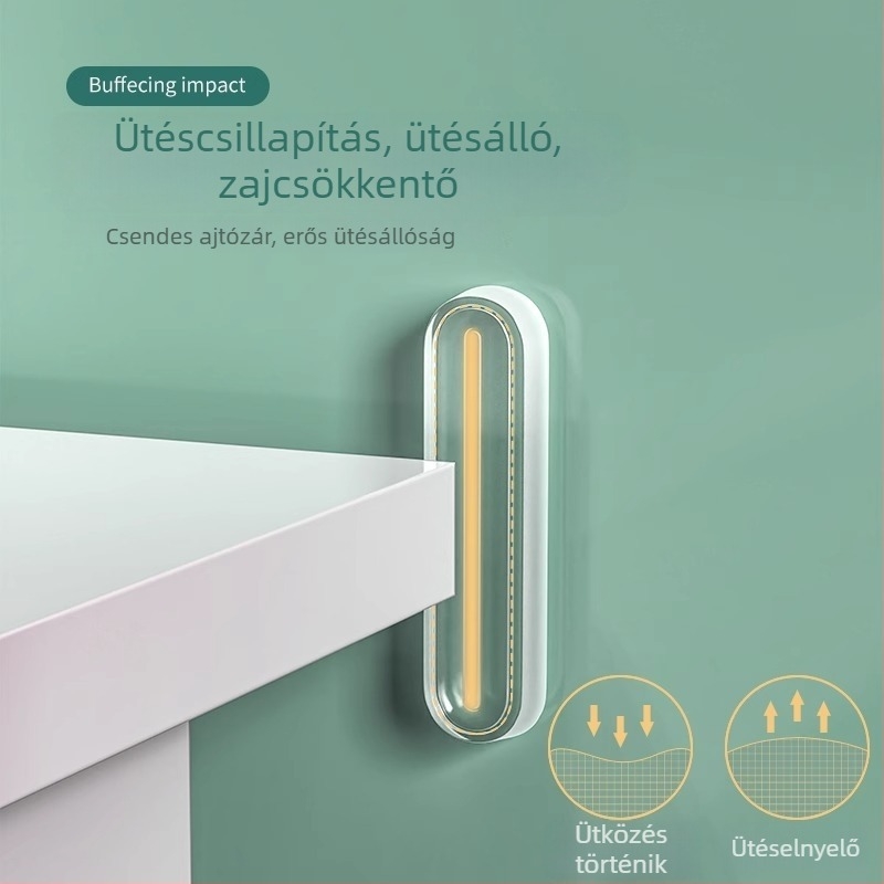 Szilikon ütközésgátló sáv ajtókilincshez és szekrények ajtóihoz, 2 darabos készlet, Shouli