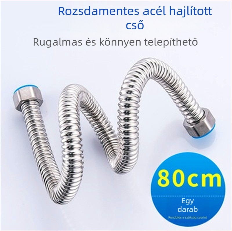 304 rozsdamentes acél gofrált vízellátó tömlő zuhanyhoz és mosógéphez — falba épített telepítés, 1.0 MPa, normál hőmérséklet, szivárgásálló, márka Jinhong