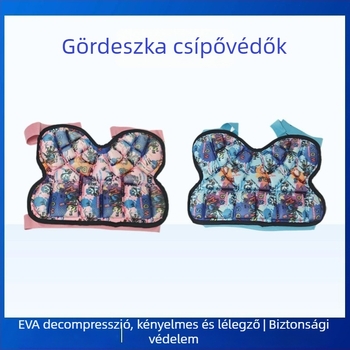 Inline görkorcsolya protektív nadrág csípővédőkkel – PU felső rész, gumírozott talp, inline kerekek, PU kerekek, fiúknak és lányoknak