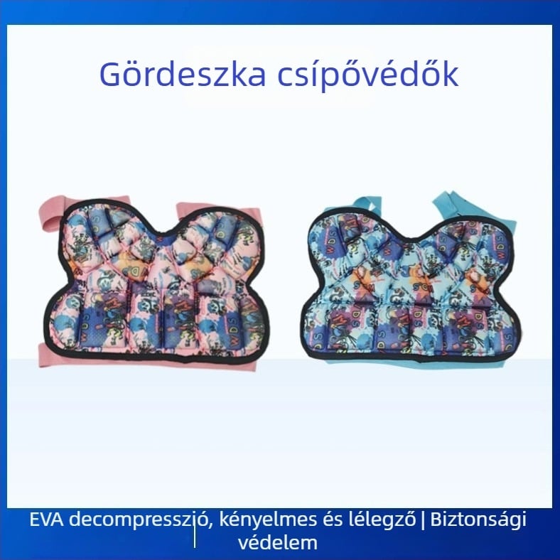 Inline görkorcsolya protektív nadrág csípővédőkkel – PU felső rész, gumírozott talp, inline kerekek, PU kerekek, fiúknak és lányoknak