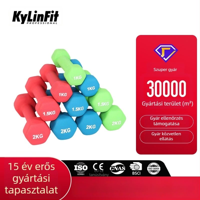 Hatszögletű súlyzó matt bevonattal, Li Jun kapszulázott kivitel, 2 specifikáció, edzésre és szépségre (Li Jun; kapszulázott kivitel; 2 specifikáció; edzés és szépség)