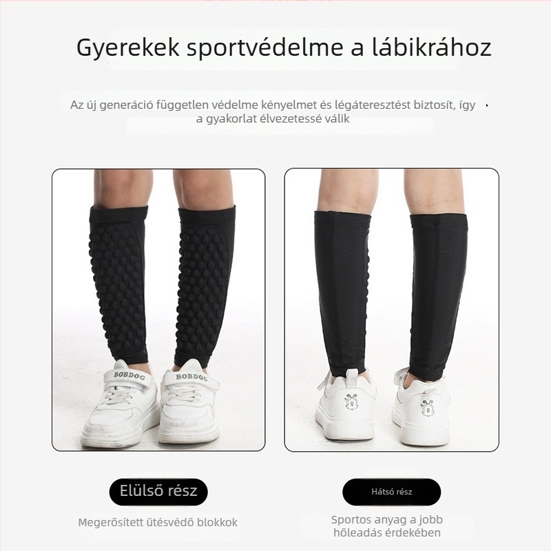 Gyerekeknek szánt lábszárvédő futballhoz – Spandex anyagú lábszárvédő edzésre (Anyag: Spandex; Célcsoport: Gyerekek; Védett terület: Lábszár; Kategória: Lábszárvédő; Alkalmazható sportok: Foci, Kosárlabda, Futás, Rugby, Görkorcsolya)