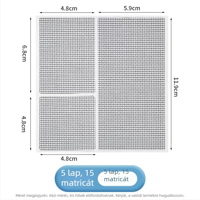 Szúnyogháló ablak javító folt – öntapadós, lélegző, egyszer használatos
